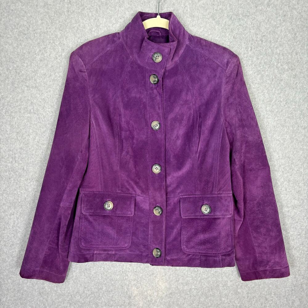 Women's Purple Genuine Suede Jacket